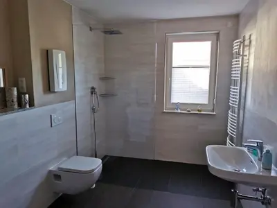 Ein Badezimmer in der Unterkunft Reichstädter Ferienidyll