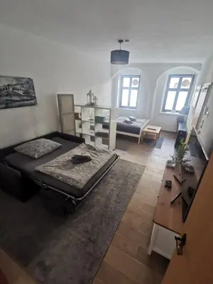 Ein Bett oder Betten in einem Zimmer der Unterkunft Gemütliche Ferienwohnung