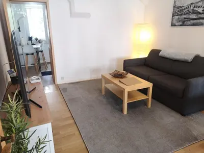 Ein Sitzbereich in der Unterkunft Gemütliche Ferienwohnung