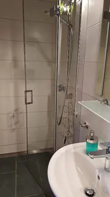 Ein Badezimmer in der Unterkunft Kleines Nest