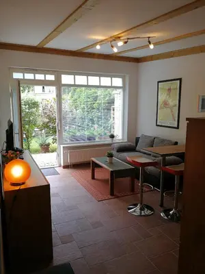 Ein Sitzbereich in der Unterkunft Ferienwohnung Bruno