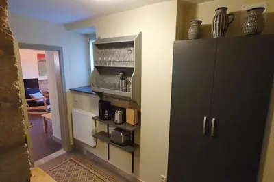 Küche/Küchenzeile in der Unterkunft Villa Haniel Apartment Frieda