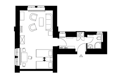 Grundriss der Unterkunft Villa Haniel Apartment Frieda