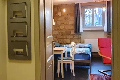 Ein Sitzbereich in der Unterkunft Villa Haniel Apartment Leo