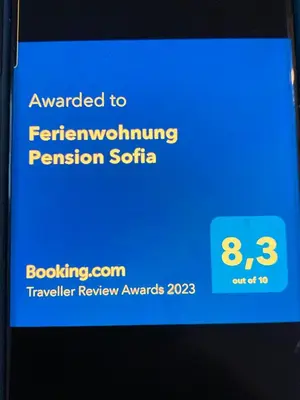 Ein Zertifikat, Auszeichnung, Logo oder anderes Dokument, das in der Unterkunft Ferienwohnung Pension Sofia ausgestellt ist