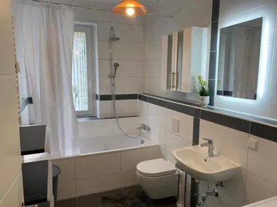 Ein Badezimmer in der Unterkunft Ferienwohnung Pension Sofia