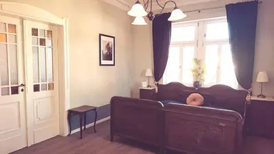 Ein Sitzbereich in der Unterkunft Villa Weißbach - Haus Hilda
