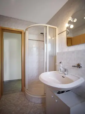 Ein Badezimmer in der Unterkunft Gemütliche Ferienwohnung in ländlicher Lage