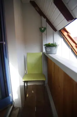 Ein Sitzbereich in der Unterkunft Ferienwohnung Eva