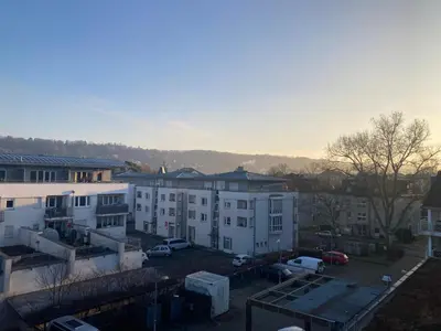 Ein allgemeiner Bergblick oder ein Berglick von der Ferienwohnung aus