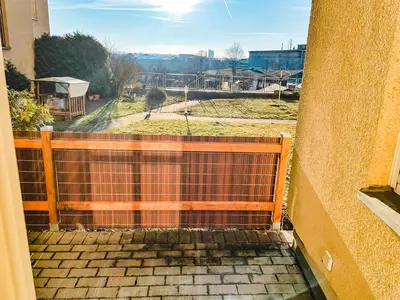 Grundriss der Unterkunft Schöne Wohnung, eigene Terrasse, privater Parkplatz, Wi-Fi, Waschmaschine, 3P
