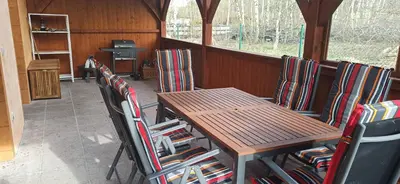 Ein Sitzbereich in der Unterkunft Ferienhaus Fabich Ganzes Haus