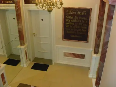 Ein Badezimmer in der Unterkunft Pension Dresdener Panorama