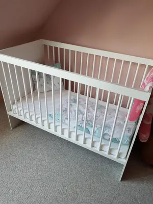 Ein Bett oder Betten in einem Zimmer der Unterkunft Ferienwohnung Fam. Schade