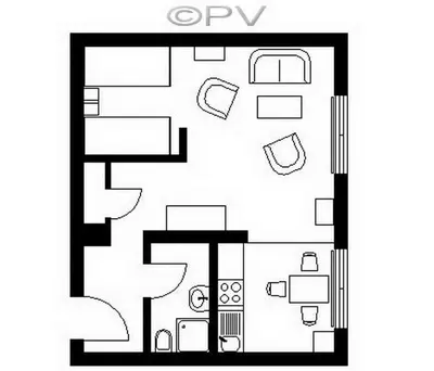 Grundriss der Unterkunft Laurin Apartment L63