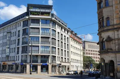 Das Gebäude in dem sich die Ferienwohnung befindet