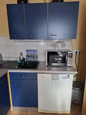 Küche/Küchenzeile in der Unterkunft Schöne Wohnung im Herzen von Burgstädt