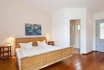Ein Bett oder Betten in einem Zimmer der Unterkunft Landgasthaus Ziegelscheune