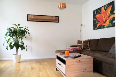 Ein Sitzbereich in der Unterkunft Luxuriöse Ferienwohnungen