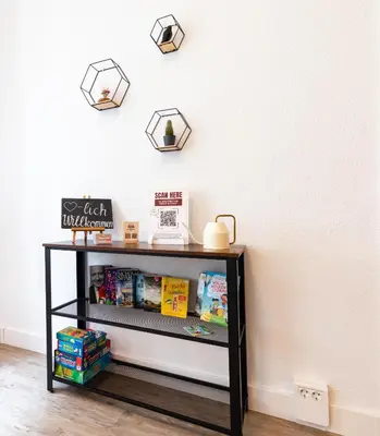 Die Bibliothek in der Ferienwohnung