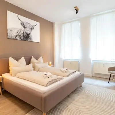 Exklusive Wohnung mit Kingsize-Bett I 75qm I am See I Waschmaschine I Streaming I gratis Kaffee & Teeangebot