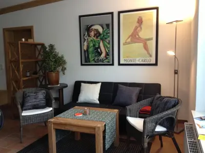 Ein Sitzbereich in der Unterkunft Ferienwohnung 3 - a63699