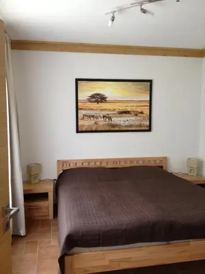 Ein Bett oder Betten in einem Zimmer der Unterkunft Fewo 2 - a63874