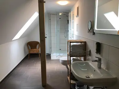 Ein Badezimmer in der Unterkunft Schöna Urlaub