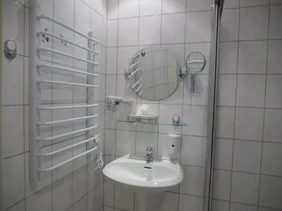 Ein Badezimmer in der Unterkunft Altes Teichhaus - Pension Ottendorf-Okrilla