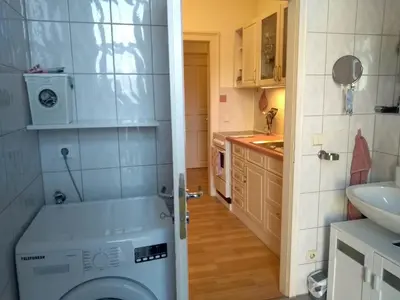 Ein Badezimmer in der Unterkunft Ferienwohnungen in der Kunstgalerie