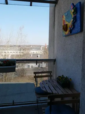 Ein Balkon oder eine Terrasse in der Unterkunft Ferienwohnungen in der Kunstgalerie