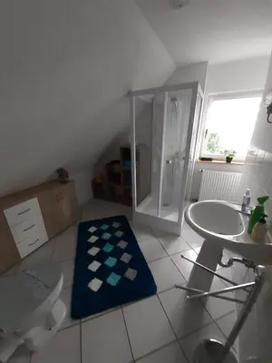 Ein Badezimmer in der Unterkunft FeWo Zur Alten Drechslerei