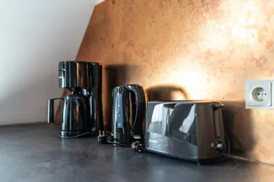 Kaffee-/Teezubehör in der Unterkunft Familienapartment Am Neumarkt ll