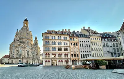 Ein allgemeiner Blick auf Dresden oder ein Stadtblick von der Ferienwohnung aus