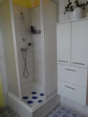 Ein Badezimmer in der Unterkunft Zum Storchennest