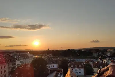Blick auf den Sonnenuntergang/Sonnenaufgang von der Ferienwohnung aus oder aus der Nähe