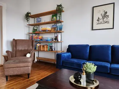 Ein Sitzbereich in der Unterkunft 4 Raum Wohnung mit Balkon auf 120sqm in Top Lage