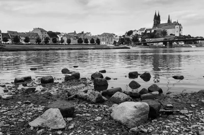 Blick auf einen Fluss in der Nähe der Ferienwohnung