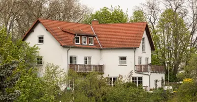 Ein Garten an der Unterkunft Gästehaus Bechtloff