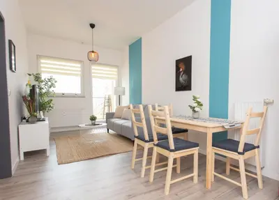 Ein Sitzbereich in der Unterkunft FullHouse - Chemnitz - R11 Apartments - Marketplace