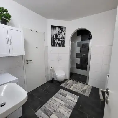 Ein Badezimmer in der Unterkunft Ferienwohnung NR3