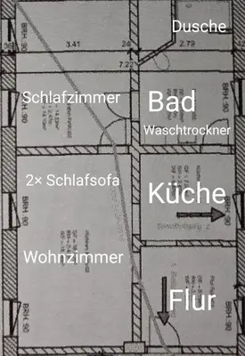 Grundriss der Unterkunft Ferienwohnung NR3