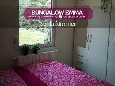 Ein Bett oder Betten in einem Zimmer der Unterkunft Bungalow Grünewalder Lauch