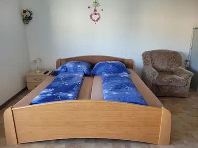 Ein Bett oder Betten in einem Zimmer der Unterkunft Mickten Hertz