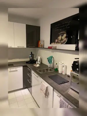 Küche/Küchenzeile in der Unterkunft Ferienwohnung Pfarrlehn