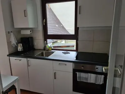 Küche/Küchenzeile in der Unterkunft Ferienwohnung Villa Fortuna