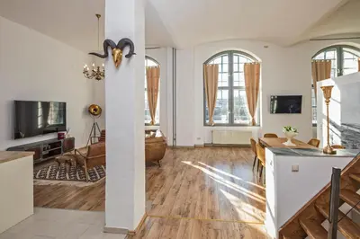 TV/Unterhaltungsangebot in der Unterkunft Loft im Denkmal