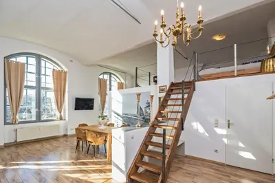 TV/Unterhaltungsangebot in der Unterkunft Loft im Denkmal