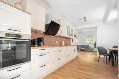Küche/Küchenzeile in der Unterkunft Burghof Apartments Hoyerswerda