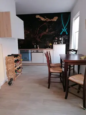 Küche/Küchenzeile in der Unterkunft City Apartment #1 bei der Porzellan Manufaktur